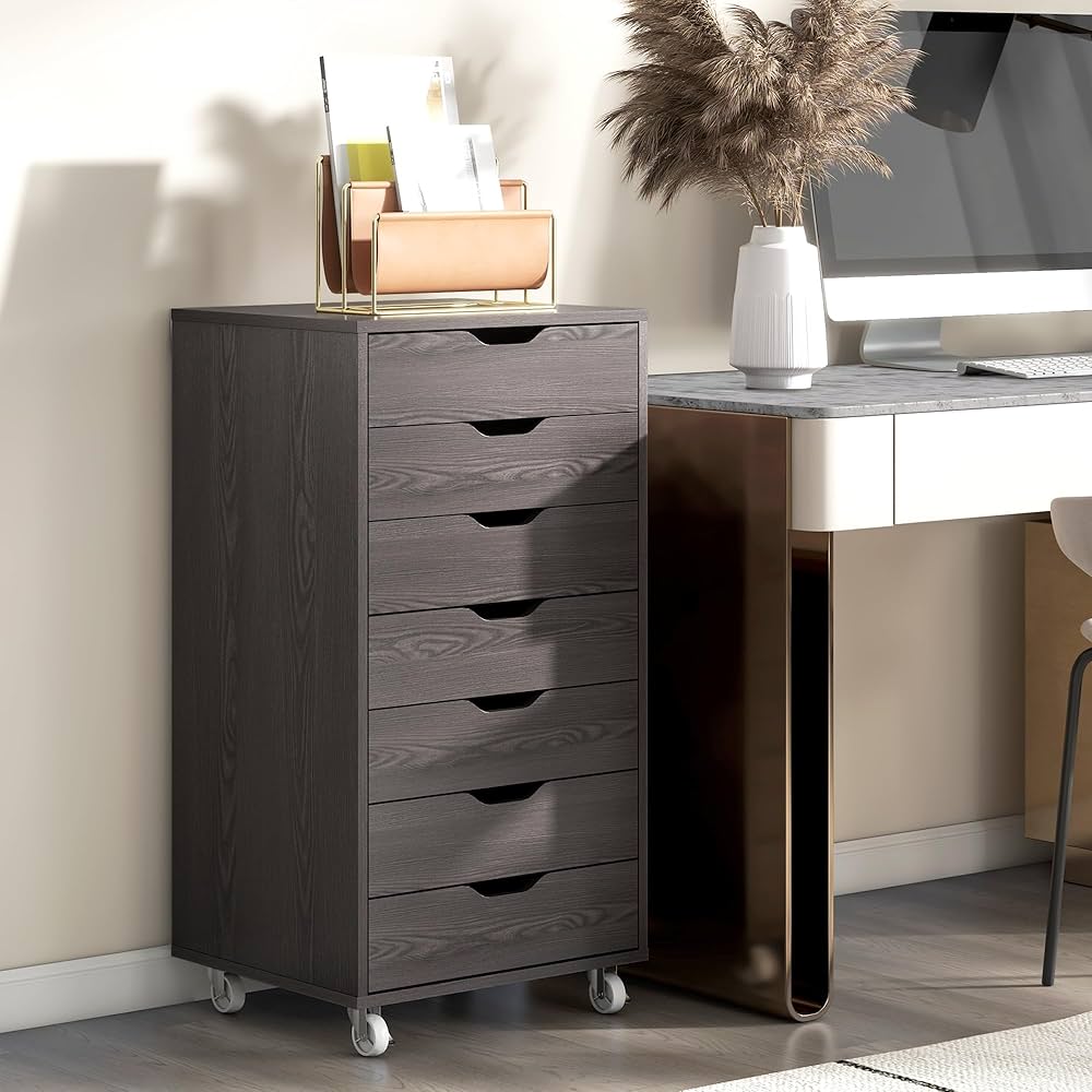 Vinsetto Vertical Filing Cabinet, 7-Drawer File Cabinet